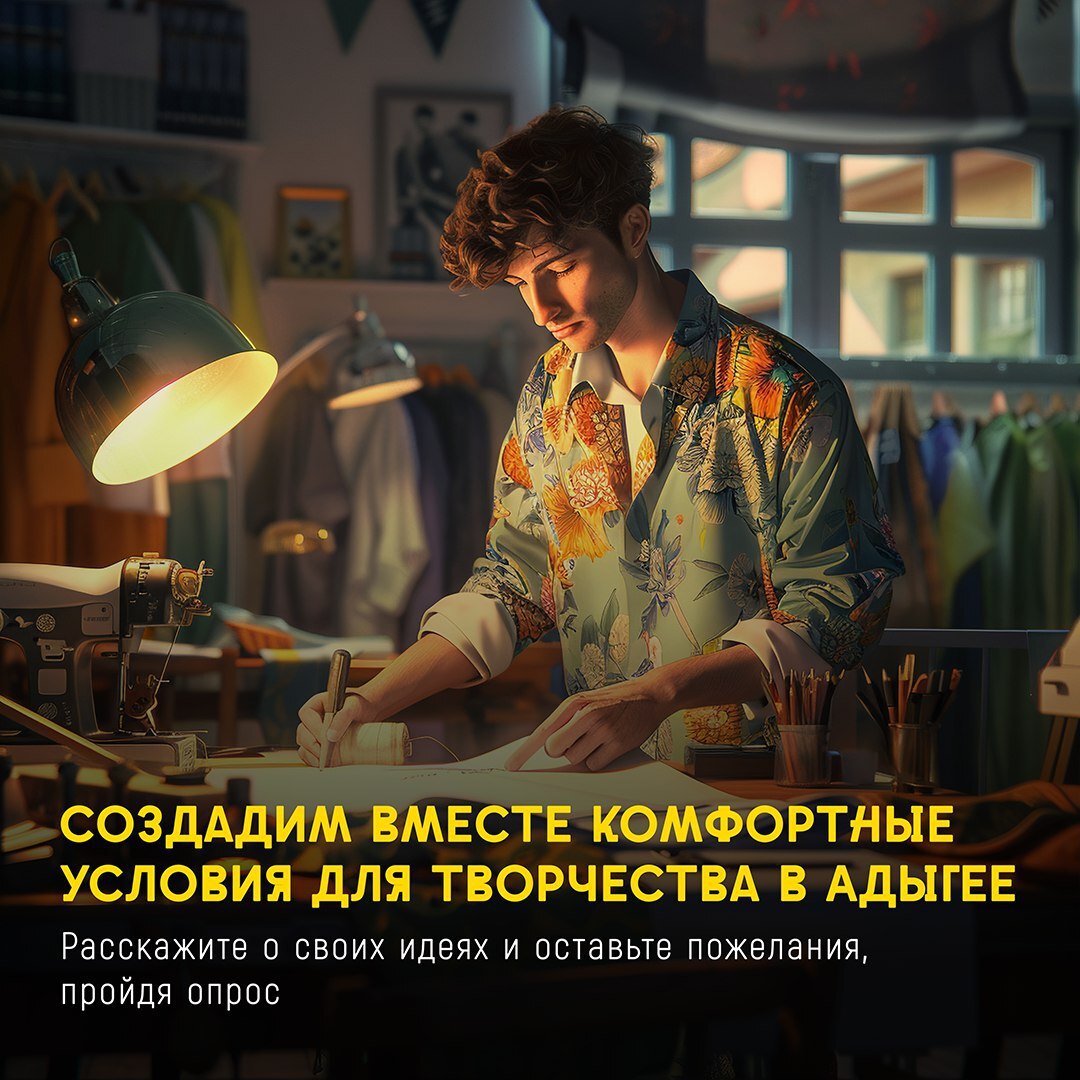 Жители Адыгеи могут пройти опрос и поддержать развитие креативных индустрий.